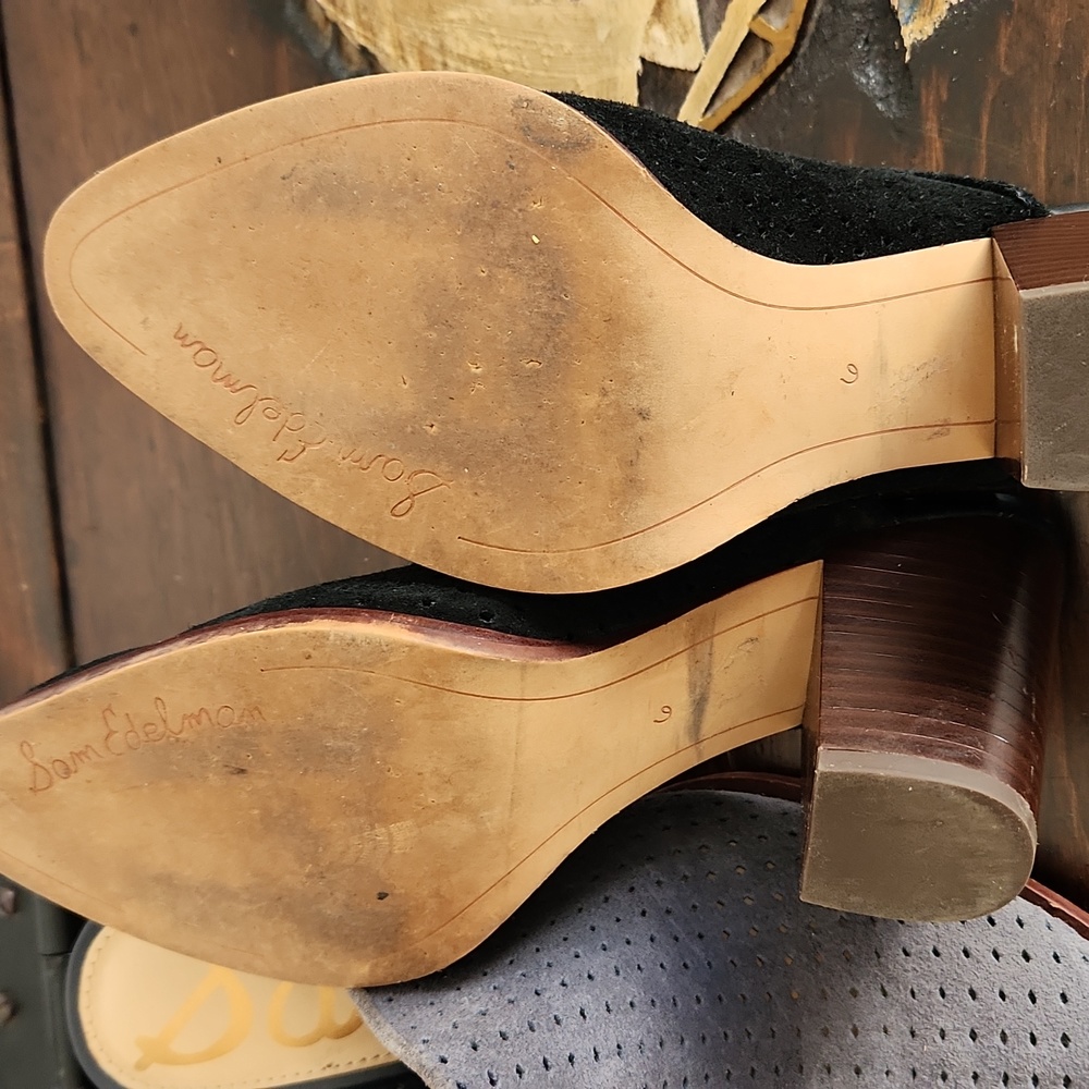 Sam Edelman black suede mules - Picture 5 of 5